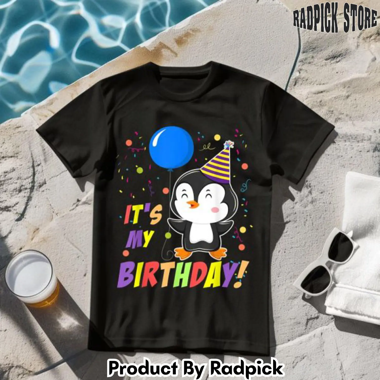 Its my birthday penguin birthday tshirt rp2624071